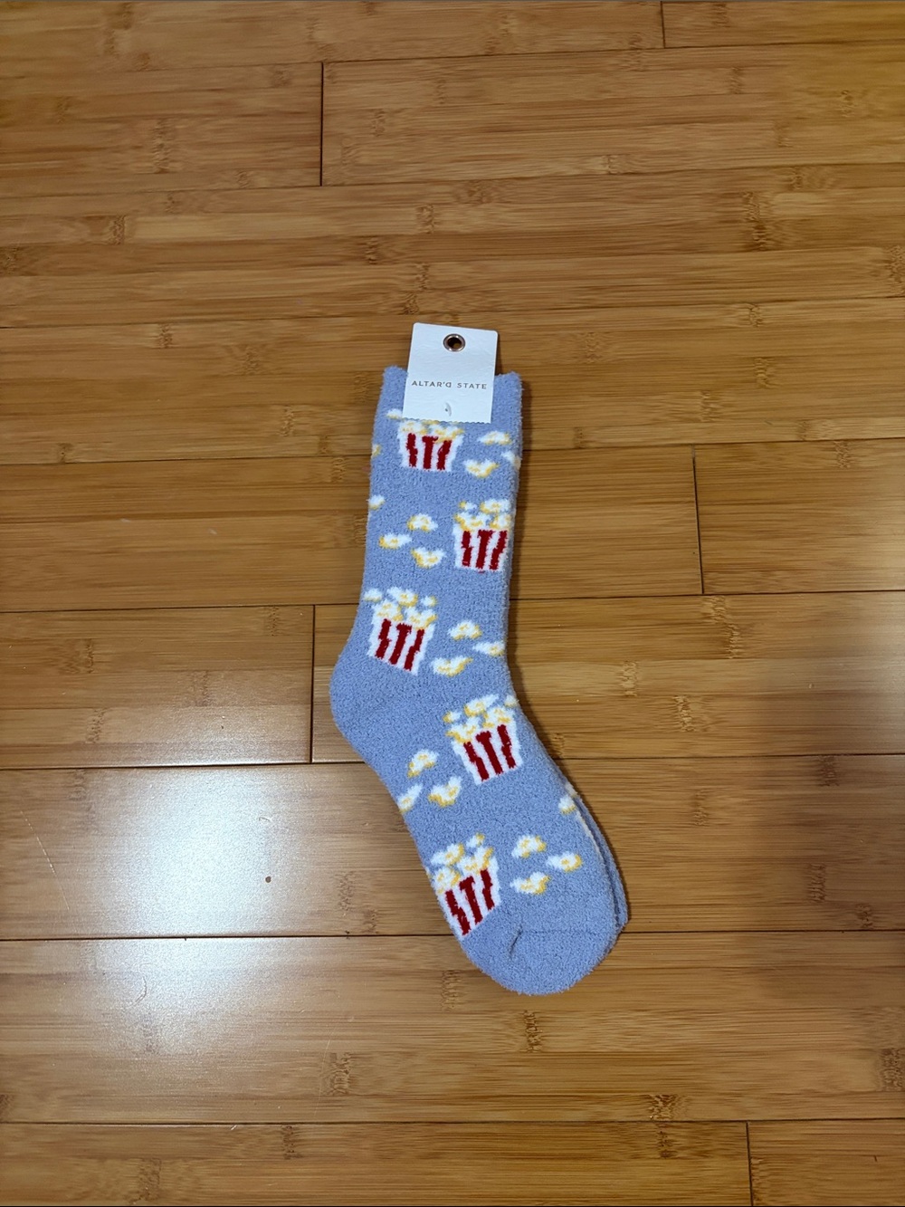 Altar'd State Women’s Blue Popcorn Pattern Crew Socks